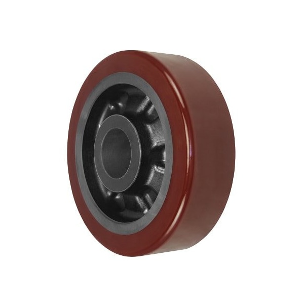 Durastar Wheel, 8X2.5 Polyurethane, Glass-Filled Nylon Maroon, Black, 1-15/16 P 825MX86F - main